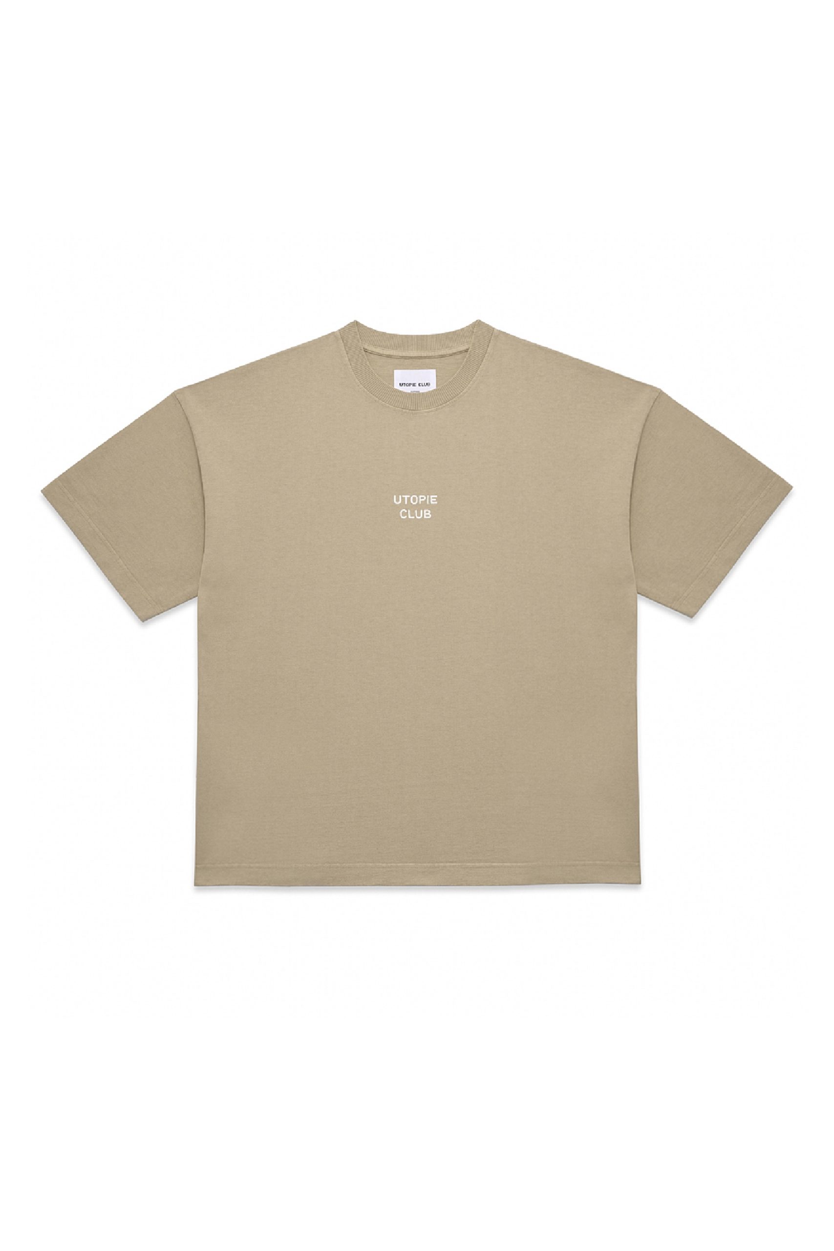 beige tee oversize utopie club