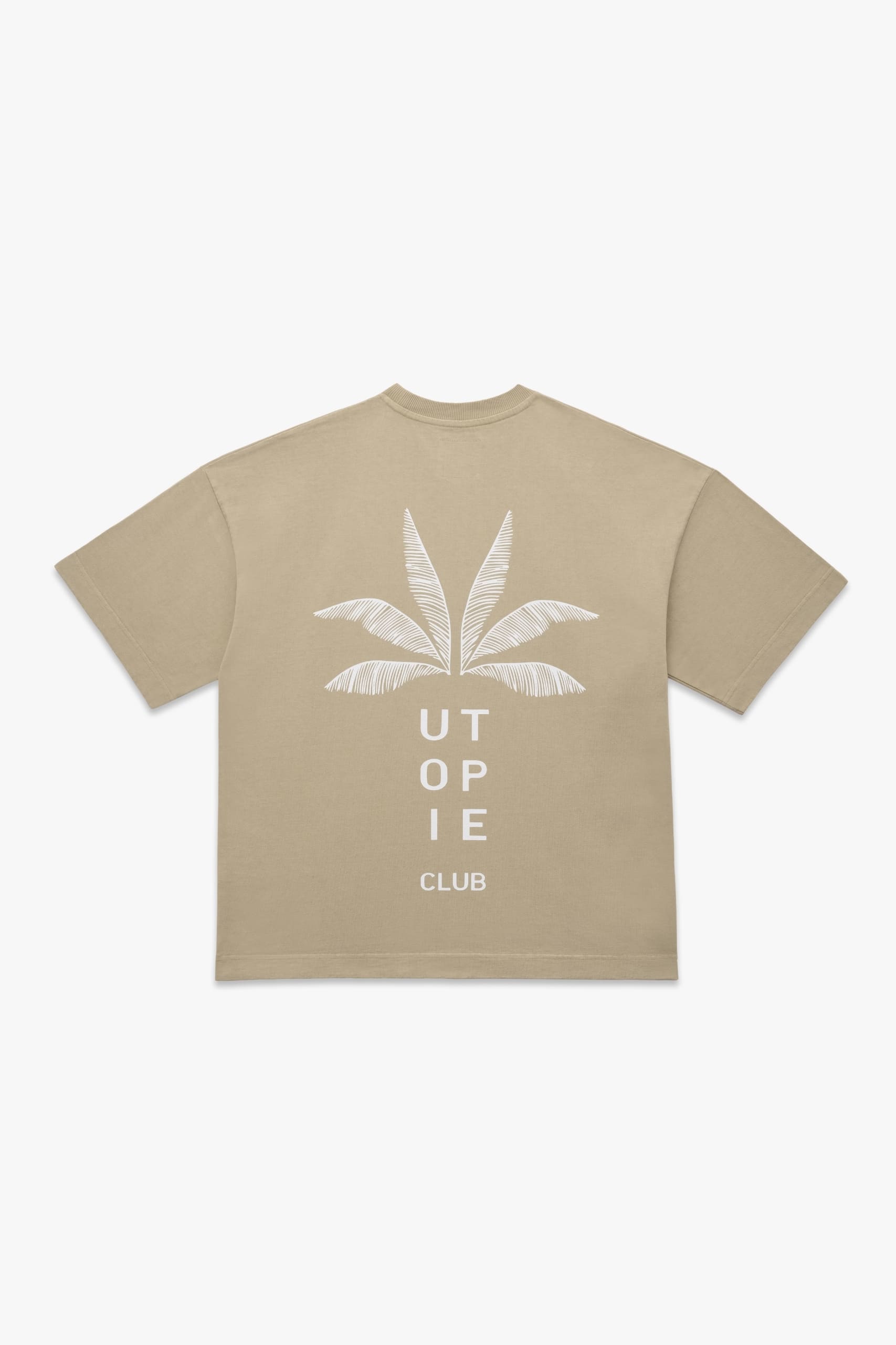 beige tee oversize utopie club