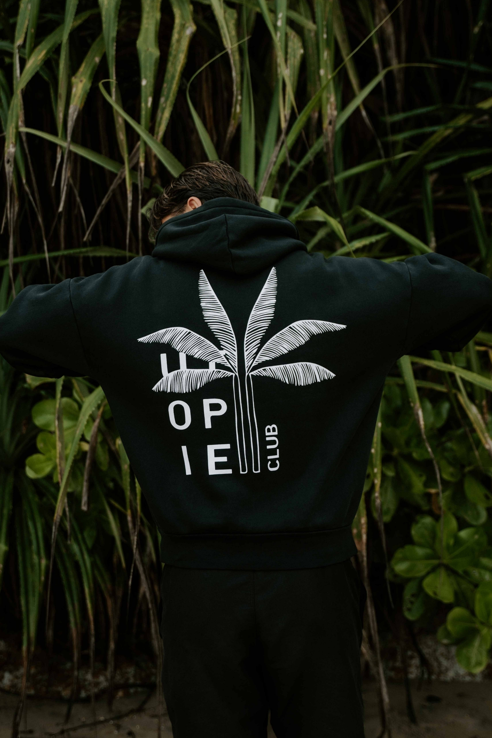 Black oversized hoodie utopie club