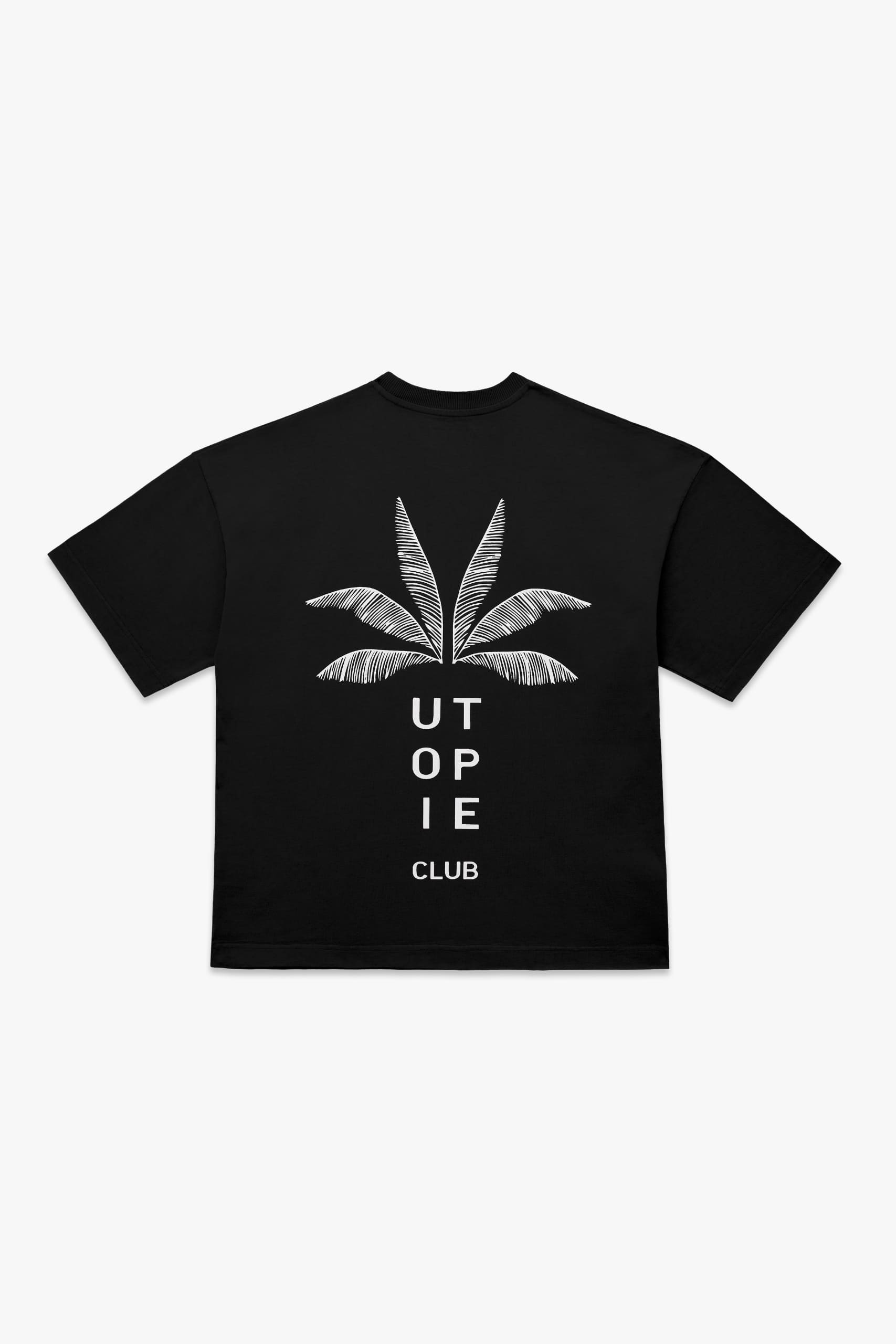 black tee oversize utopie club