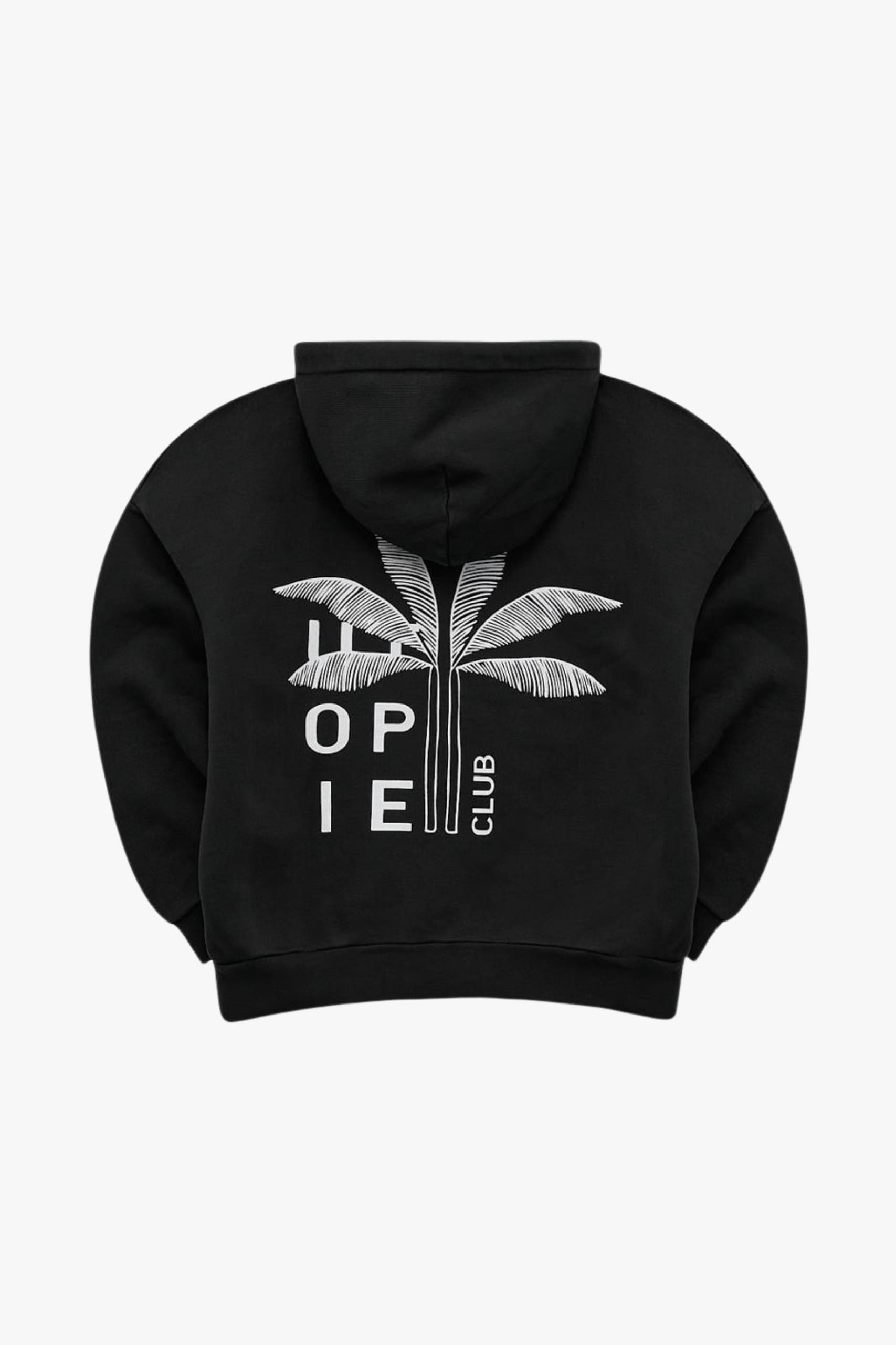 black hoodie oversize utopie club