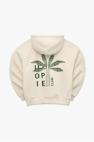 white oversize hoodie utopie club
