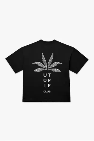 black oversize tee utopie club